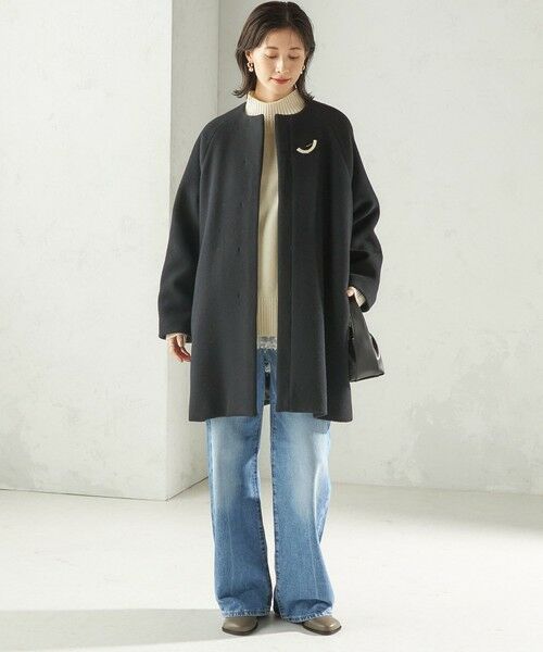 SHIPS / シップス その他アウター | Pure SUPER100 ノーカラー コート | 詳細1