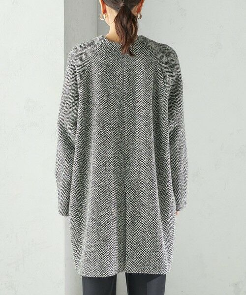 SHIPS / シップス その他アウター | スパンコール ヘリンボーン ノーカラー コート | 詳細18