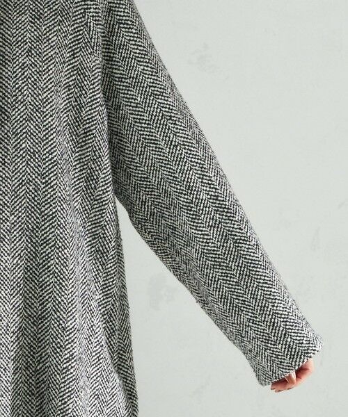 SHIPS / シップス その他アウター | スパンコール ヘリンボーン ノーカラー コート | 詳細19