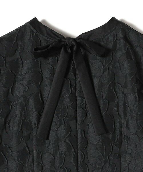 SHIPS / シップス ロング・マキシ丈ワンピース | 〈手洗い可能〉膨れ ジャカード バックタイ フレア ワンピース | 詳細10