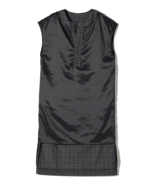 SHIPS / シップス ロング・マキシ丈ワンピース | SHIPS Primary Navy Label:〈手洗い可能〉チェック / 無地 スキッパー ワンピース | 詳細3