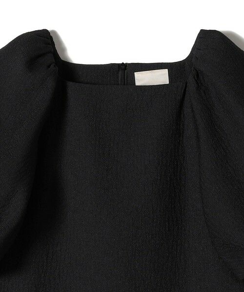 SHIPS / シップス ミニ丈・ひざ丈ワンピース | troisiemeCHACO:〈手洗い可能〉ジャカード パフ スリーブ（セレモニー対応可） | 詳細10