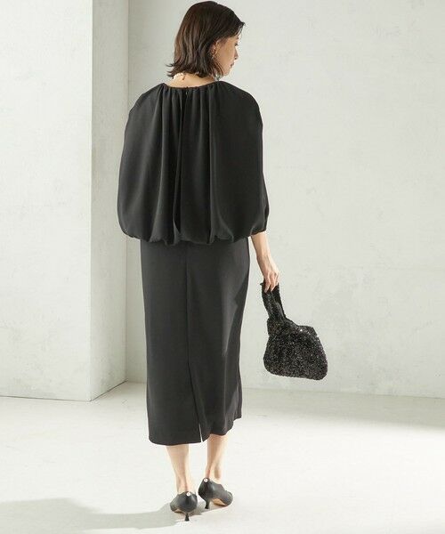 SHIPS / シップス ロング・マキシ丈ワンピース | troisiemeCHACO:〈手洗い可能〉ジョーゼット ケープ ワンピース（セレモニー対応可） | 詳細3