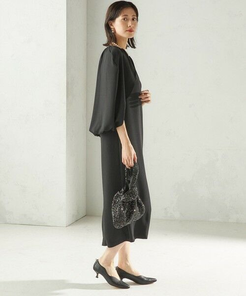 SHIPS / シップス ロング・マキシ丈ワンピース | troisiemeCHACO:〈手洗い可能〉ジョーゼット ケープ ワンピース（セレモニー対応可） | 詳細4