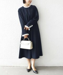 SHIPS / シップス ロング・マキシ丈ワンピース | 【SHIPS別注】troisiemeCHACO:〈手洗い可能〉フリル レース ワンピース（セレモニー対応可）