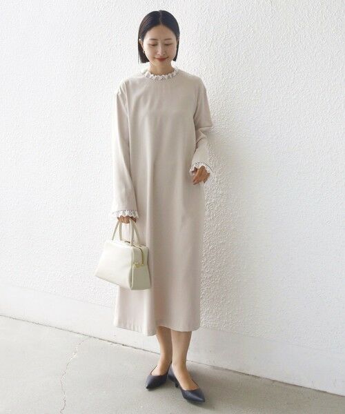 SHIPS / シップス ロング・マキシ丈ワンピース | 【SHIPS別注】troisiemeCHACO:〈手洗い可能〉フリル レース ワンピース（セレモニー対応可） | 詳細1