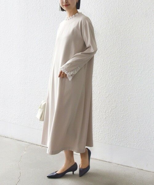 SHIPS / シップス ロング・マキシ丈ワンピース | 【SHIPS別注】troisiemeCHACO:〈手洗い可能〉フリル レース ワンピース（セレモニー対応可） | 詳細2