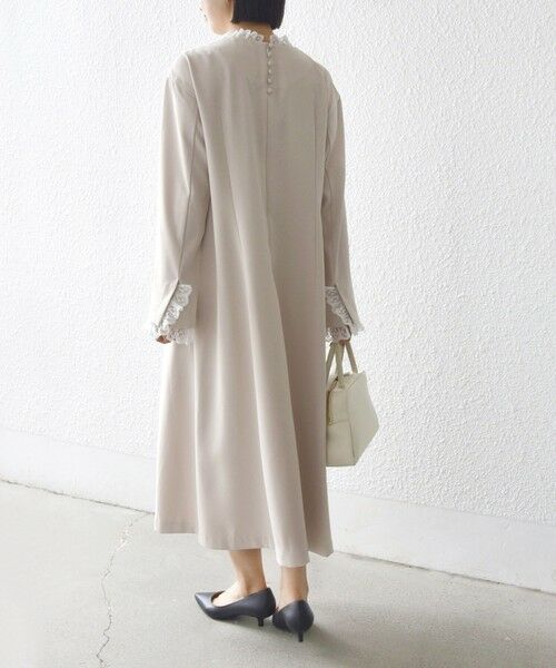 SHIPS / シップス ロング・マキシ丈ワンピース | 【SHIPS別注】troisiemeCHACO:〈手洗い可能〉フリル レース ワンピース（セレモニー対応可） | 詳細3