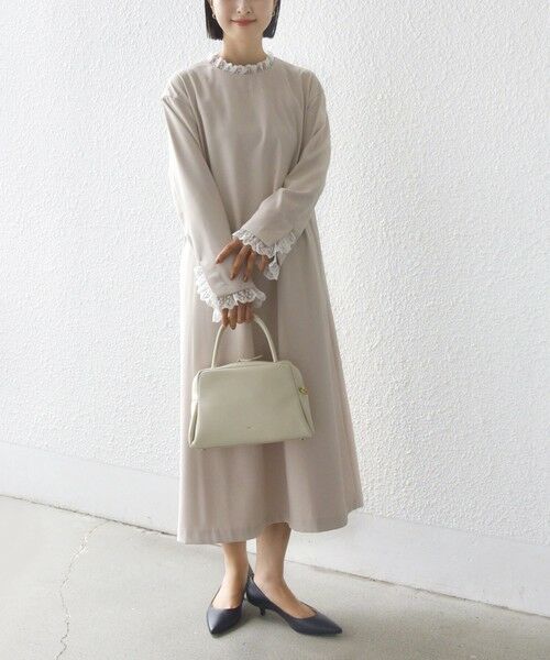 SHIPS / シップス ロング・マキシ丈ワンピース | 【SHIPS別注】troisiemeCHACO:〈手洗い可能〉フリル レース ワンピース（セレモニー対応可） | 詳細4