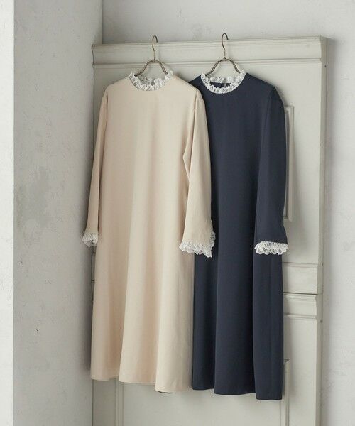 SHIPS / シップス ロング・マキシ丈ワンピース | 【SHIPS別注】troisiemeCHACO:〈手洗い可能〉フリル レース ワンピース（セレモニー対応可） | 詳細6