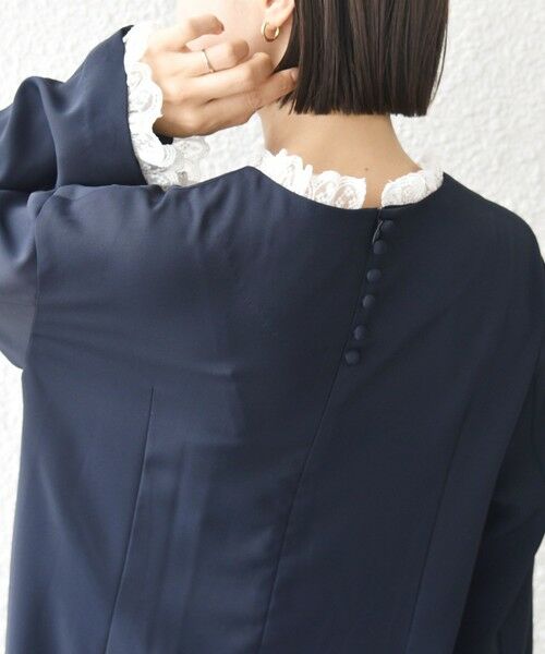 SHIPS / シップス ロング・マキシ丈ワンピース | 【SHIPS別注】troisiemeCHACO:〈手洗い可能〉フリル レース ワンピース（セレモニー対応可） | 詳細14