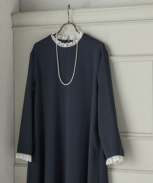 SHIPS / シップス ロング・マキシ丈ワンピース | 【SHIPS別注】troisiemeCHACO:〈手洗い可能〉フリル レース ワンピース（セレモニー対応可） | 詳細19