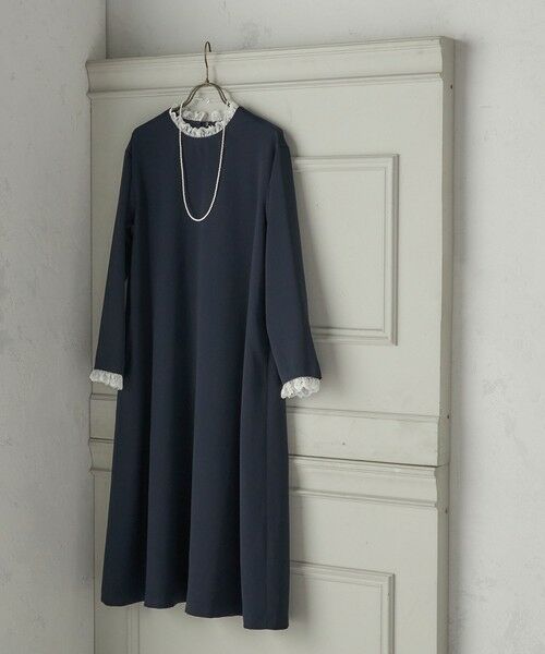 SHIPS / シップス ロング・マキシ丈ワンピース | 【SHIPS別注】troisiemeCHACO:〈手洗い可能〉フリル レース ワンピース（セレモニー対応可） | 詳細20