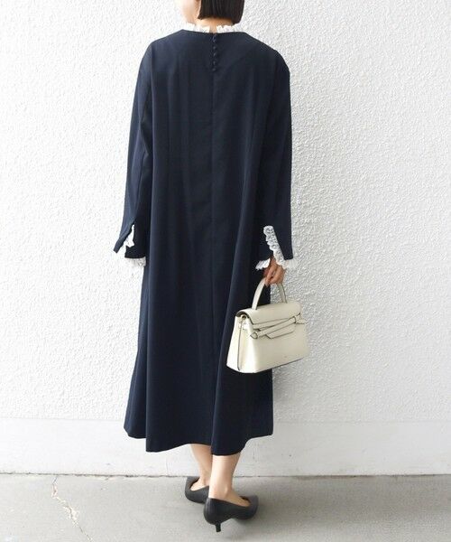 SHIPS / シップス ロング・マキシ丈ワンピース | 【SHIPS別注】troisiemeCHACO:〈手洗い可能〉フリル レース ワンピース（セレモニー対応可） | 詳細11