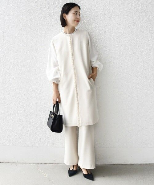 SHIPS / シップス ベスト | 【SHIPS別注】kaene:〈洗濯機可能〉ダンボール フリル ロング ジレ（セレモニー対応可） | 詳細5