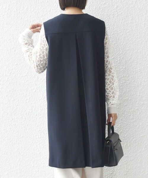 SHIPS / シップス ベスト | 【SHIPS別注】kaene:〈洗濯機可能〉ダンボール フリル ロング ジレ（セレモニー対応可） | 詳細12