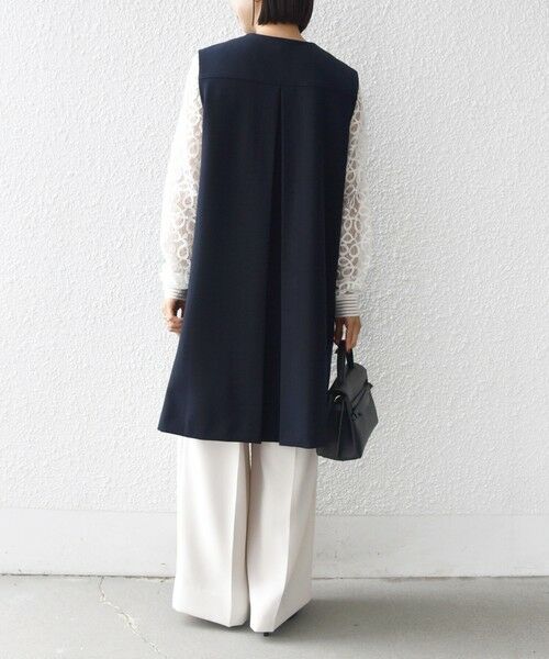 SHIPS / シップス ベスト | 【SHIPS別注】kaene:〈洗濯機可能〉ダンボール フリル ロング ジレ（セレモニー対応可） | 詳細17