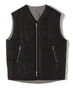 SHIPS / シップス ベスト | SHIPS Primary Navy Label:〈手洗い可能〉スクエア キルト リバーシブル ジレ