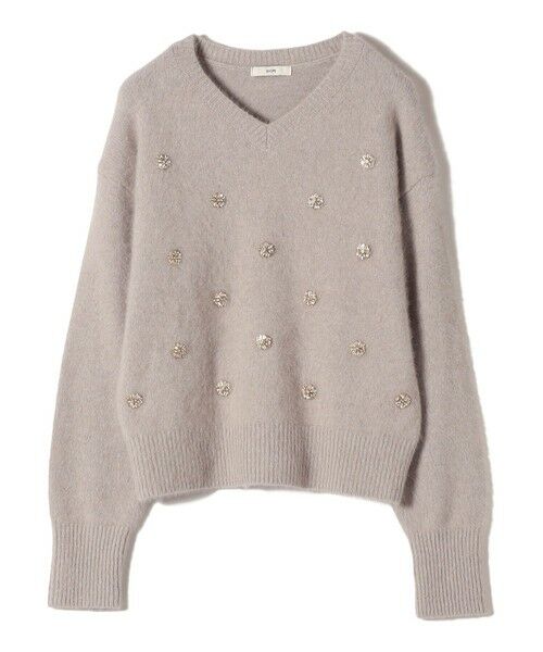 SHIPS / シップス ニット・セーター | 〈手洗い可能〉フォックス ビジュー Vネック ニット | 詳細9