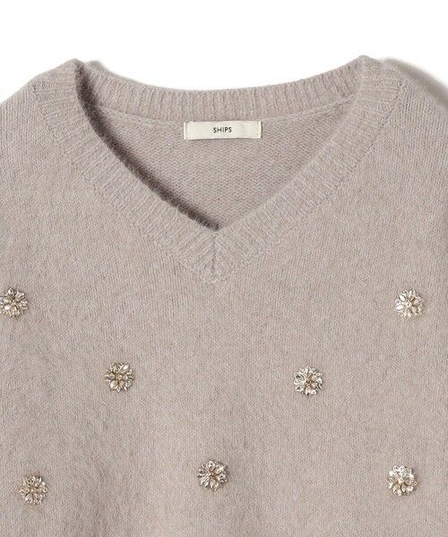 SHIPS / シップス ニット・セーター | 〈手洗い可能〉フォックス ビジュー Vネック ニット | 詳細11