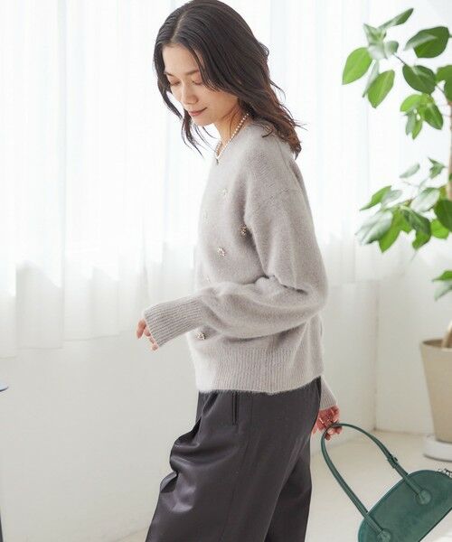 SHIPS / シップス ニット・セーター | 〈手洗い可能〉フォックス ビジュー Vネック ニット | 詳細5