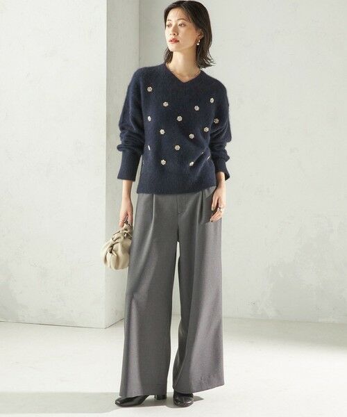 SHIPS / シップス ニット・セーター | 〈手洗い可能〉フォックス ビジュー Vネック ニット | 詳細18