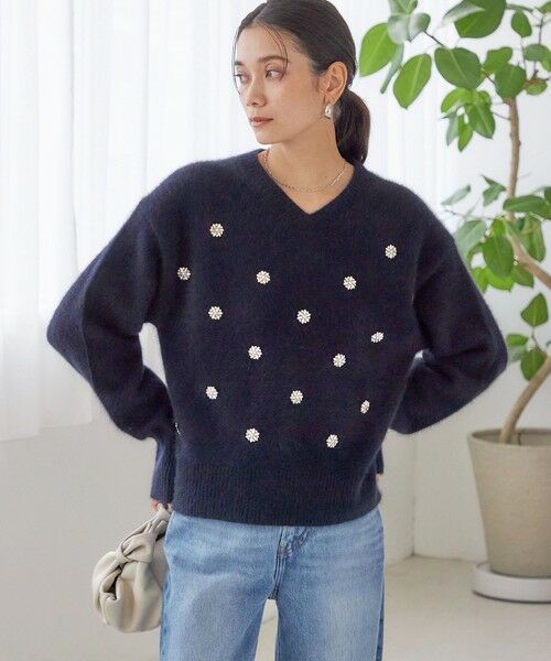 SHIPS / シップス ニット・セーター | 〈手洗い可能〉フォックス ビジュー Vネック ニット | 詳細26