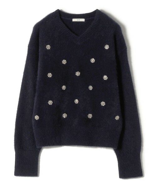 SHIPS / シップス ニット・セーター | 〈手洗い可能〉フォックス ビジュー Vネック ニット | 詳細30