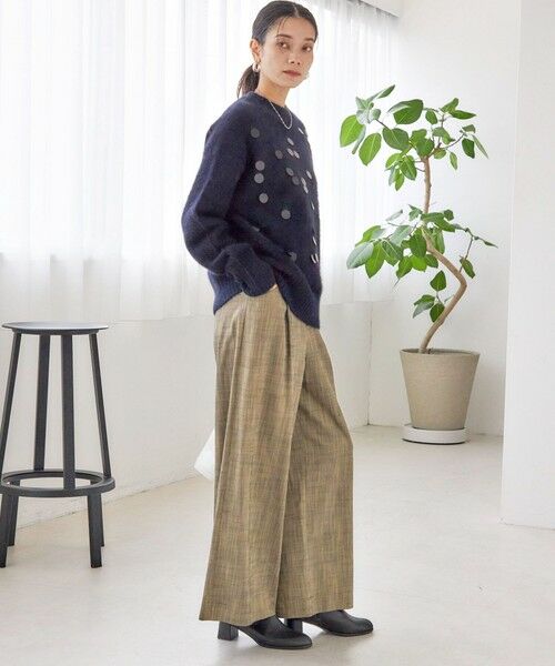 SHIPS / シップス ニット・セーター | 〈手洗い可能〉フォックス スパンコール クルーネック ニット | 詳細30