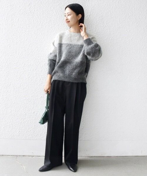 SHIPS / シップス ニット・セーター | 【WEB限定】〈手洗い可能〉モヘヤ混 グラデーション ニット プルオーバー | 詳細1