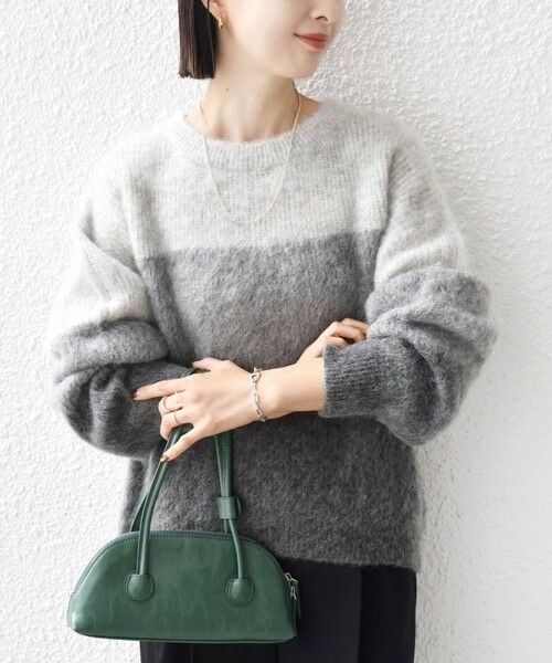 SHIPS / シップス ニット・セーター | 【WEB限定】〈手洗い可能〉モヘヤ混 グラデーション ニット プルオーバー | 詳細5