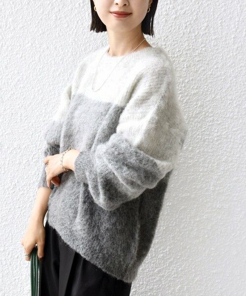 SHIPS / シップス ニット・セーター | 【WEB限定】〈手洗い可能〉モヘヤ混 グラデーション ニット プルオーバー | 詳細6