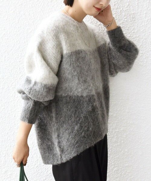 SHIPS / シップス ニット・セーター | 【WEB限定】〈手洗い可能〉モヘヤ混 グラデーション ニット プルオーバー | 詳細8