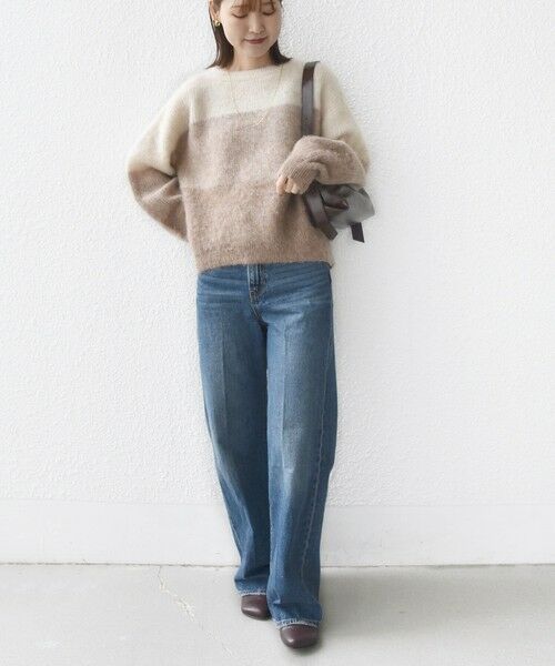 SHIPS / シップス ニット・セーター | 【WEB限定】〈手洗い可能〉モヘヤ混 グラデーション ニット プルオーバー | 詳細14