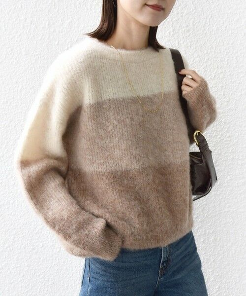 SHIPS / シップス ニット・セーター | 【WEB限定】〈手洗い可能〉モヘヤ混 グラデーション ニット プルオーバー | 詳細18