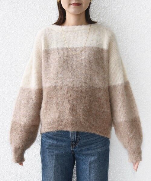 SHIPS / シップス ニット・セーター | 【WEB限定】〈手洗い可能〉モヘヤ混 グラデーション ニット プルオーバー | 詳細24