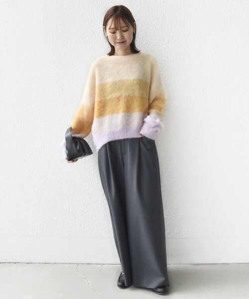 SHIPS / シップス ニット・セーター | 【WEB限定】〈手洗い可能〉モヘヤ混 グラデーション ニット プルオーバー | 詳細28