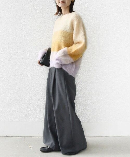 SHIPS / シップス ニット・セーター | 【WEB限定】〈手洗い可能〉モヘヤ混 グラデーション ニット プルオーバー | 詳細29