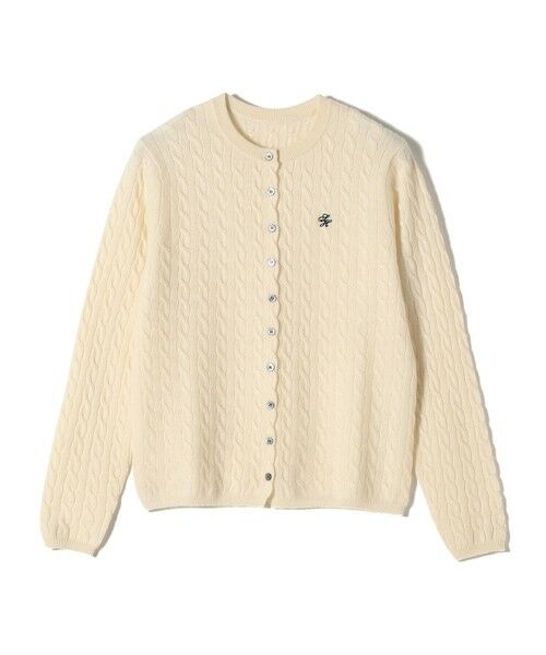 SHIPS / シップス カーディガン・ボレロ | カシミヤ 細 ケーブル クルーネック カーディガン | 詳細12