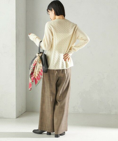 SHIPS / シップス カーディガン・ボレロ | カシミヤ 細 ケーブル クルーネック カーディガン | 詳細3