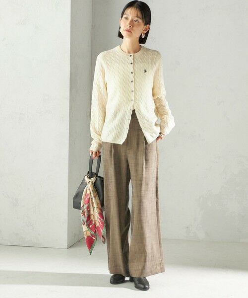 SHIPS / シップス カーディガン・ボレロ | カシミヤ 細 ケーブル クルーネック カーディガン | 詳細4