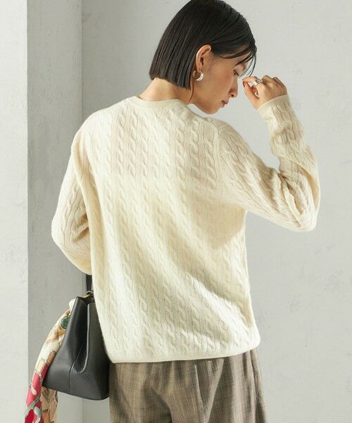 SHIPS / シップス カーディガン・ボレロ | カシミヤ 細 ケーブル クルーネック カーディガン | 詳細7