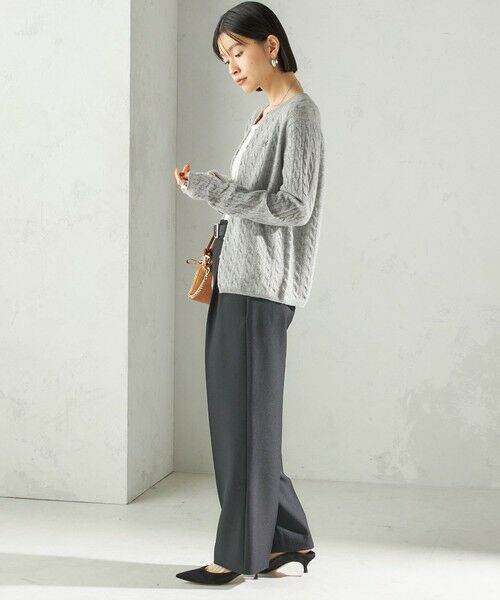 SHIPS / シップス カーディガン・ボレロ | カシミヤ 細 ケーブル クルーネック カーディガン | 詳細16
