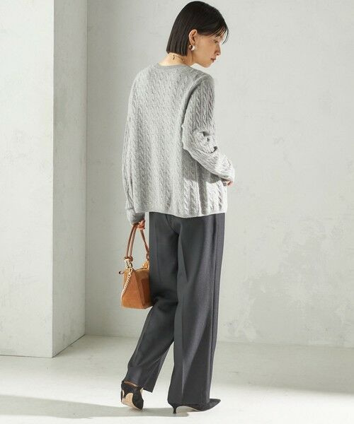 SHIPS / シップス カーディガン・ボレロ | カシミヤ 細 ケーブル クルーネック カーディガン | 詳細17