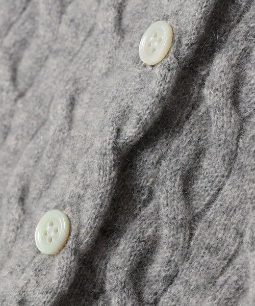 SHIPS / シップス カーディガン・ボレロ | カシミヤ 細 ケーブル クルーネック カーディガン | 詳細26