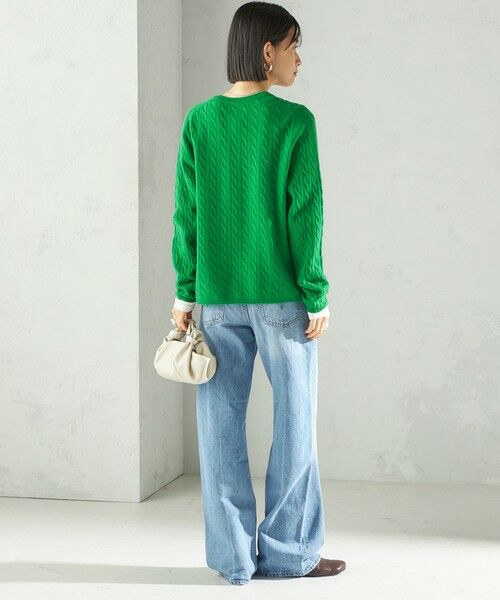 SHIPS / シップス カーディガン・ボレロ | カシミヤ 細 ケーブル クルーネック カーディガン | 詳細28