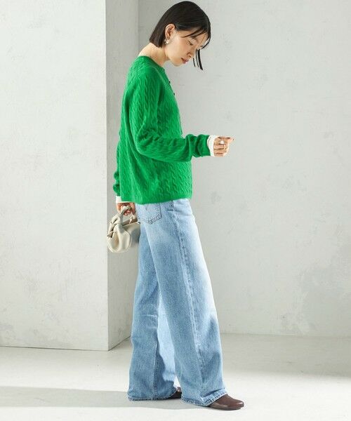 SHIPS / シップス カーディガン・ボレロ | カシミヤ 細 ケーブル クルーネック カーディガン | 詳細29