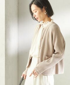 SHIPS / シップス カーディガン・ボレロ | 〈手洗い可能〉モール リブ クルーネック カーディガン