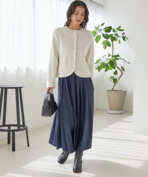 SHIPS / シップス カーディガン・ボレロ | 〈手洗い可能〉モール リブ クルーネック カーディガン | 詳細1