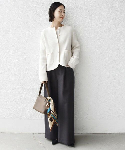 SHIPS / シップス カーディガン・ボレロ | 〈手洗い可能〉モール リブ クルーネック カーディガン | 詳細10